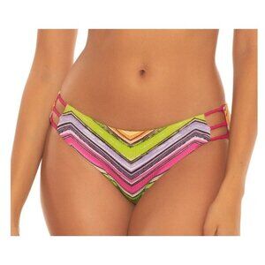 BECCA Virtue Womens Printed Beachwear Swim Bottom. Size Small.  NWT $68.